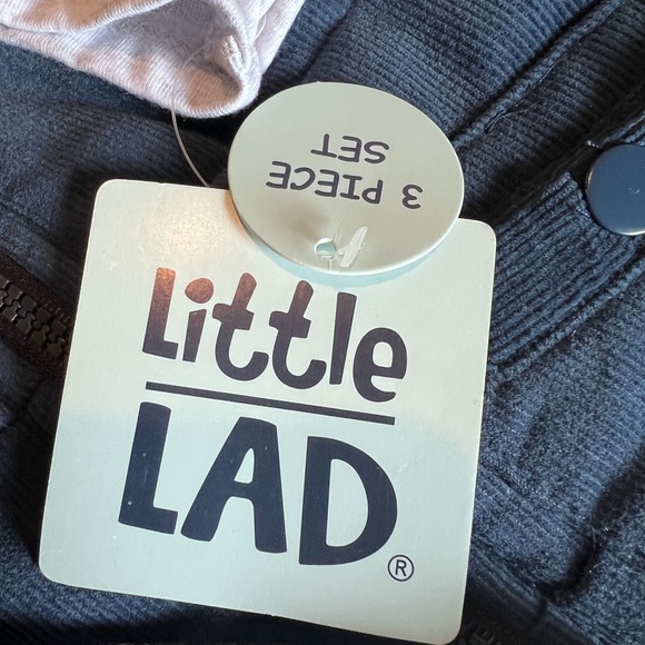 New Little Lad 3-Piece Outfit Set - 18 Months - Boys Hooded Vest, Henley & Jeans - Picture 7 of 9